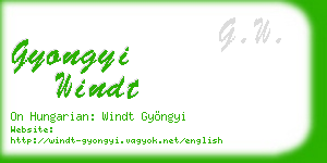 gyongyi windt business card