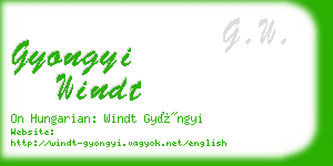 gyongyi windt business card